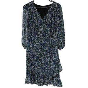 Karl Lagerfeld Paris Women's Floral V-Neck Dress Size 6